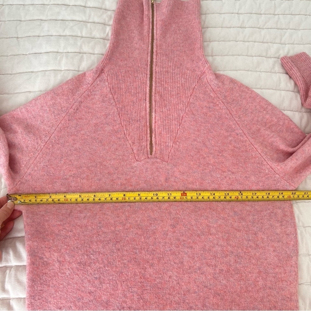 J.Crew Pink Half-Zip Sweater Dress in Super Soft Yarn sz XS - Picture 12 of 15